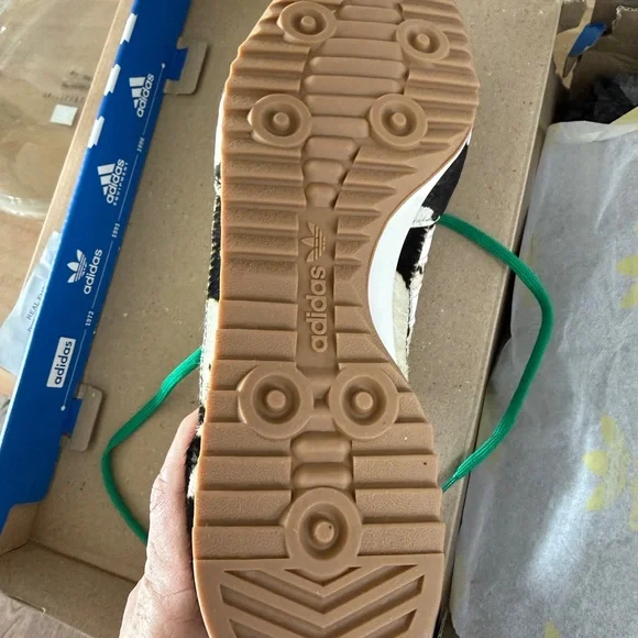 Adidas Women's SL 72 OG Cow Print Sneakers - Black and White - Picture 3 of 6